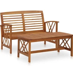 MAISON EXCLUSIVE - Salon de jardin 2 pcs bois d'acacia solide
