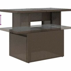 MAISON EXCLUSIVE - Salon de jardin avec coussins 6 pcs marron résine tressée