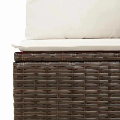 MAISON EXCLUSIVE - Salon de jardin avec coussins 6 pcs marron résine tressée