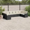 MAISON EXCLUSIVE - Salon de jardin 10 pcs avec coussins noir résine tressée