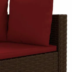 MAISON EXCLUSIVE - Salon de jardin avec coussins 7 pcs marron résine tressée