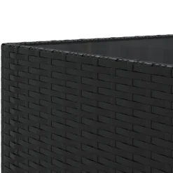 MAISON EXCLUSIVE - Salon de jardin 8 pcs avec coussins noir résine tressée