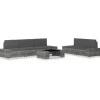 MAISON EXCLUSIVE - Salon de jardin 6 pcs résine tressée gris