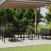 MAISON EXCLUSIVE - Salon de jardin 7 pcs avec coussins aluminium anthracite