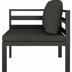 MAISON EXCLUSIVE - Salon de jardin 7 pcs avec coussins aluminium anthracite