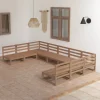 MAISON EXCLUSIVE - Salon de jardin 9 pcs bois de pin massif