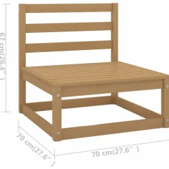 MAISON EXCLUSIVE - Salon de jardin 9 pcs bois de pin massif