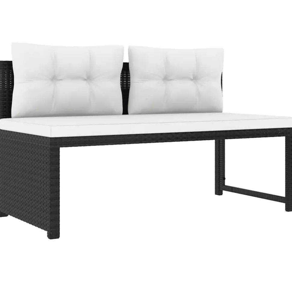 MAISON EXCLUSIVE - Salon de jardin 4 pcs résine tressée noir