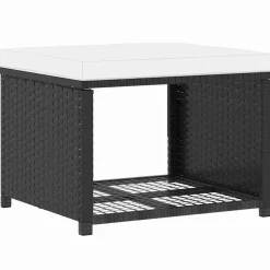 MAISON EXCLUSIVE - Salon de jardin 4 pcs résine tressée noir