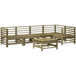 MAISON EXCLUSIVE - Salon de jardin 6 pcs bois de pin imprégné
