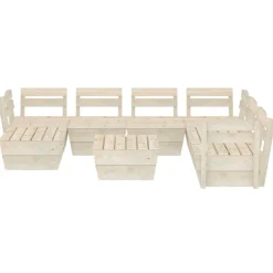 MAISON EXCLUSIVE - Salon de jardin palette 8 pcs bois d'épicéa imprégné