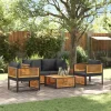 MAISON EXCLUSIVE - Salon de jardin avec coussins 5 pcs bois d'acacia solide