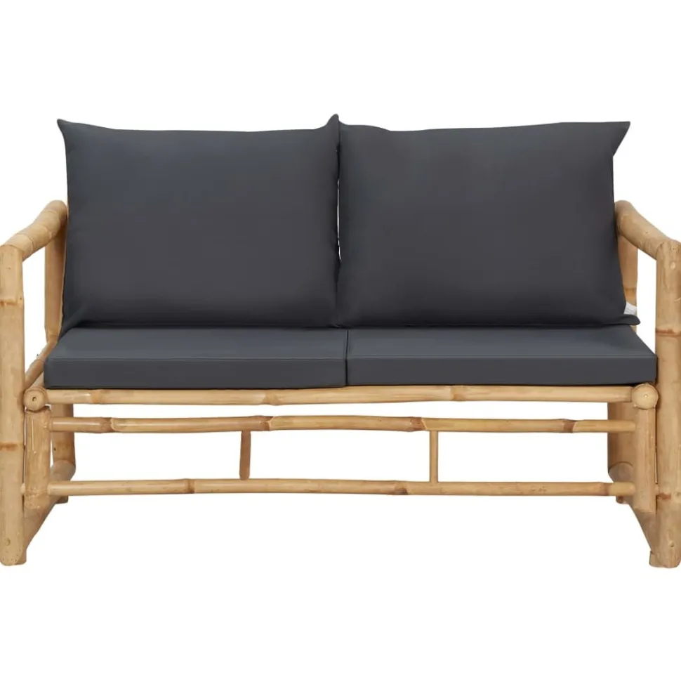 MAISON EXCLUSIVE - Salon de jardin 4 pcs avec coussins bambou