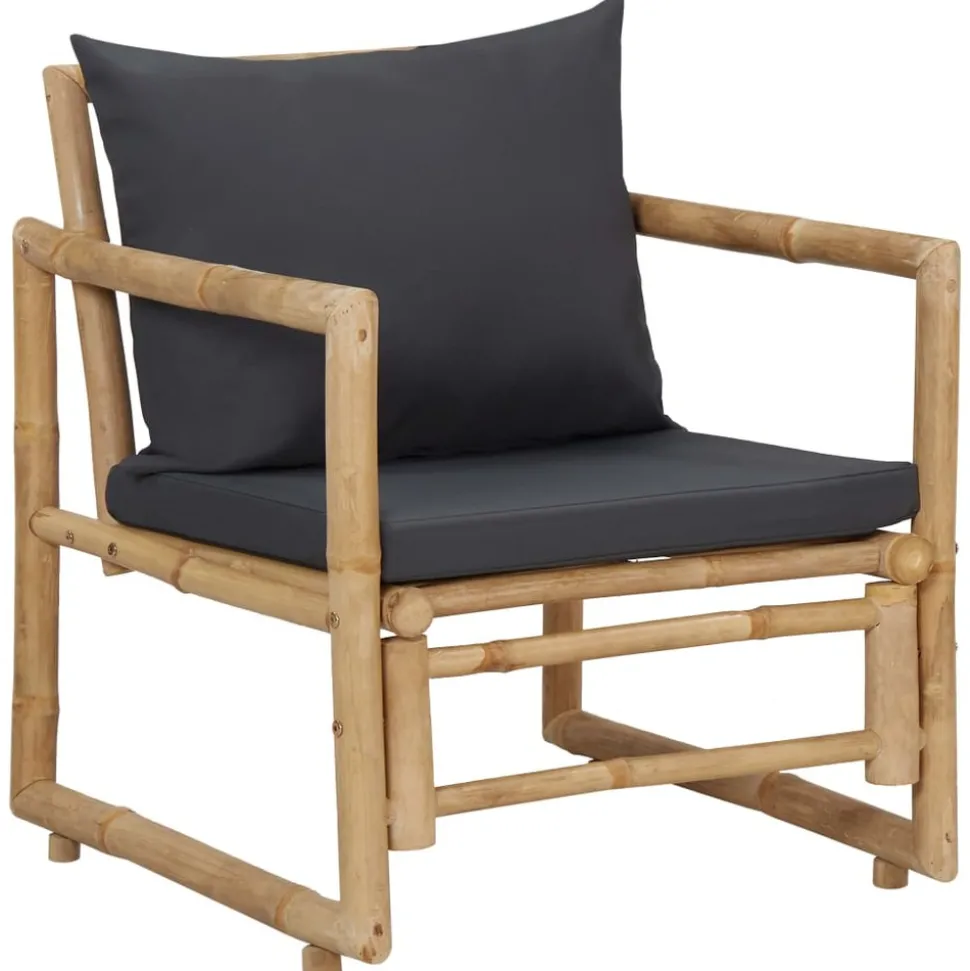 MAISON EXCLUSIVE - Salon de jardin 4 pcs avec coussins bambou
