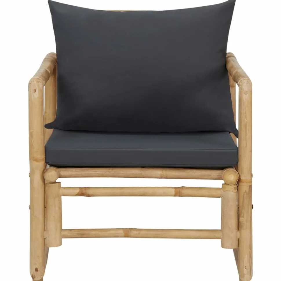MAISON EXCLUSIVE - Salon de jardin 4 pcs avec coussins bambou