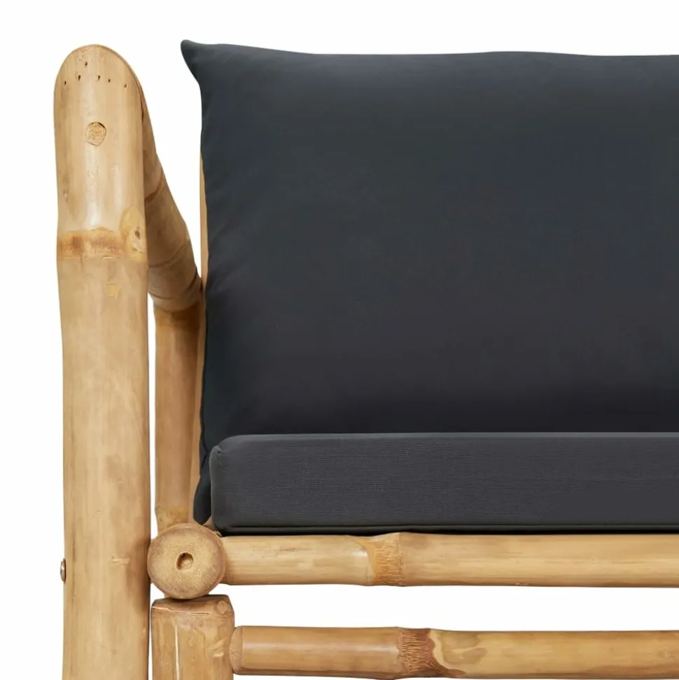MAISON EXCLUSIVE - Salon de jardin 4 pcs avec coussins bambou