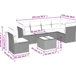 MAISON EXCLUSIVE - Salon de jardin avec coussins 6 pcs marron résine tressée