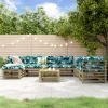 MAISON EXCLUSIVE - Salon de jardin 8 pcs bois de pin imprégné