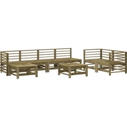MAISON EXCLUSIVE - Salon de jardin 8 pcs bois de pin imprégné