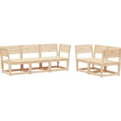MAISON EXCLUSIVE - Salon de jardin 5 pcs bois de pin massif