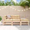 MAISON EXCLUSIVE - Salon de jardin 3 pcs bois massif de pin