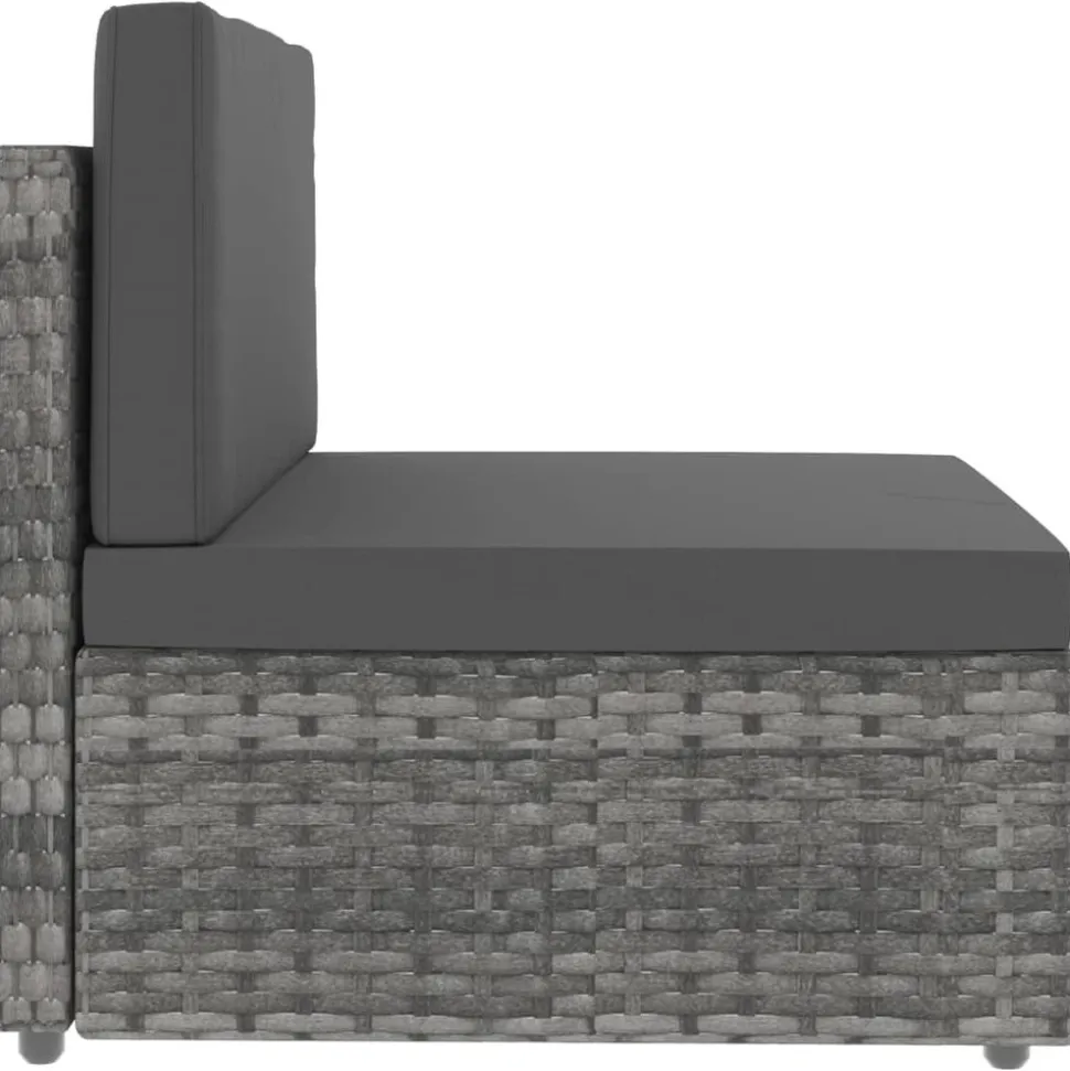 MAISON EXCLUSIVE - Salon de jardin 10 pcs résine tressée gris