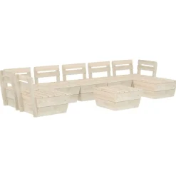MAISON EXCLUSIVE - Salon de jardin palette 8 pcs bois d'épicéa imprégné