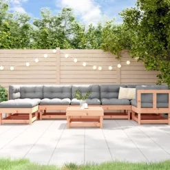 MAISON EXCLUSIVE - Salon de jardin 8 pcs bois massif douglas