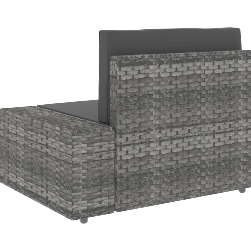 MAISON EXCLUSIVE - Salon de jardin 5 pcs résine tressée gris