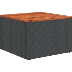 MAISON EXCLUSIVE - Salon de jardin 10 pcs avec coussins noir résine tressée