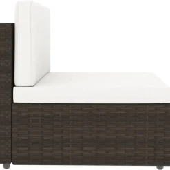 MAISON EXCLUSIVE - Salon de jardin 10 pcs résine tressée marron