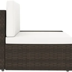 MAISON EXCLUSIVE - Salon de jardin 10 pcs résine tressée marron
