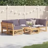 MAISON EXCLUSIVE - Salon de jardin avec coussins 7 pcs bois massif d'acacia