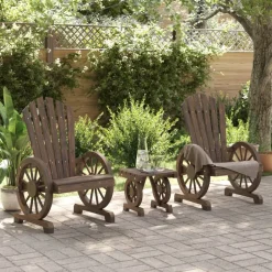 MAISON EXCLUSIVE - Salon de jardin 3 pcs bois de sapin massif