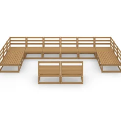 MAISON EXCLUSIVE - Salon de jardin 12 pcs bois de pin massif