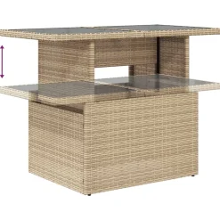 MAISON EXCLUSIVE - Salon de jardin avec coussins 8 pcs beige résine tressée