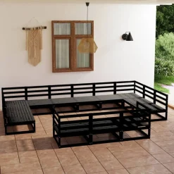 MAISON EXCLUSIVE - Salon de jardin 13 pcs bois de pin massif