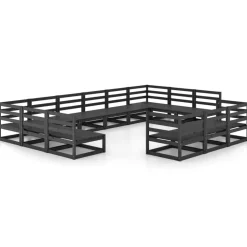MAISON EXCLUSIVE - Salon de jardin 13 pcs bois de pin massif