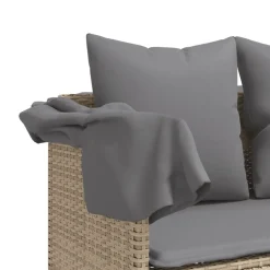 MAISON EXCLUSIVE - Salon de jardin avec coussins 5 pcs beige résine tressée
