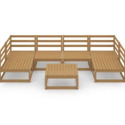 MAISON EXCLUSIVE - Salon de jardin 7 pcs bois de pin massif