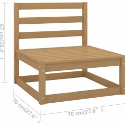 MAISON EXCLUSIVE - Salon de jardin 7 pcs bois de pin massif