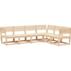 MAISON EXCLUSIVE - Salon de jardin 6 pcs bois de pin massif
