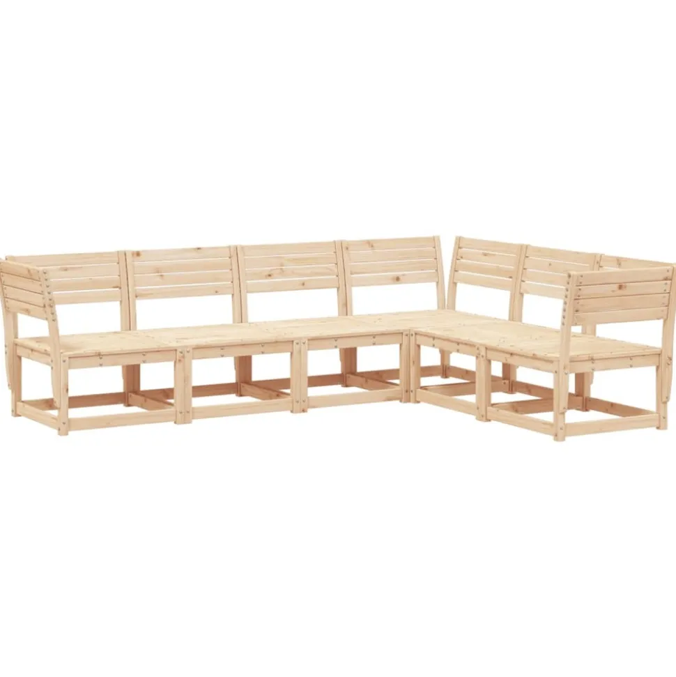 MAISON EXCLUSIVE - Salon de jardin 6 pcs bois de pin massif
