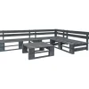 MAISON EXCLUSIVE - Salon de jardin palette 4 pcs bois gris