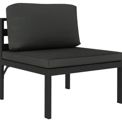 MAISON EXCLUSIVE - Salon de jardin 6 pcs avec coussins aluminium anthracite
