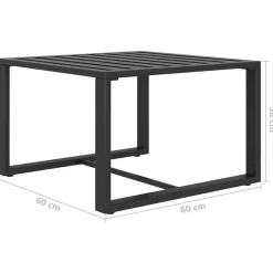 MAISON EXCLUSIVE - Salon de jardin 6 pcs avec coussins aluminium anthracite