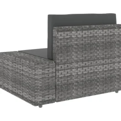 MAISON EXCLUSIVE - Salon de jardin 9 pcs résine tressée gris