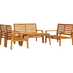 MAISON EXCLUSIVE - Salon de jardin 5 pcs bois d'acacia solide