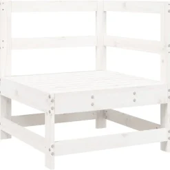 MAISON EXCLUSIVE - Salon de jardin 4 pcs blanc bois de pin massif