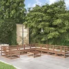 MAISON EXCLUSIVE - Salon de jardin 11 pcs bois de pin massif